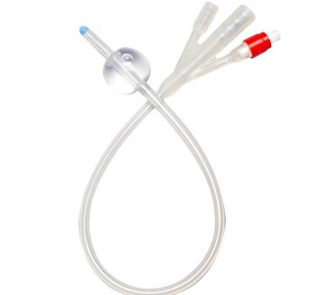 Hydrophilic silicone foley catheter